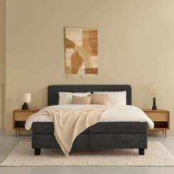 Bed Bilbao Donkergrijs - 180x200 cm