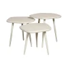 Bijzettafel Saumur Wit - set 3 stuks