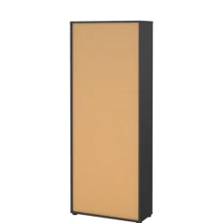 Boekenkast Bram Donkergrijs / Eiken - 80x205x35 cm