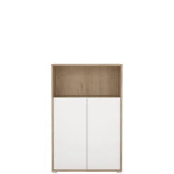 Boekenkast Bram Eiken / Wit - 80x124x35 cm