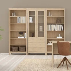 Boekenkast Dallas Eiken - 78x199x33 cm