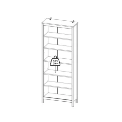 Boekenkast Dallas Wit - 78x199x33 cm