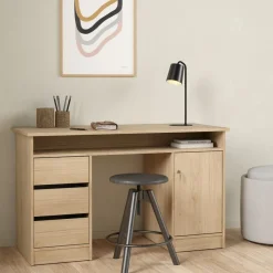 Bureau Boston Eiken - 126x76x55 cm