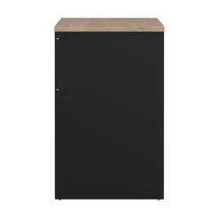 Bureau Boston Eiken / Zwart - 131x77x49 cm