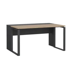 Bureau Bram Donkergrijs / Eiken - 150x76x60 / 150x76x40 cm