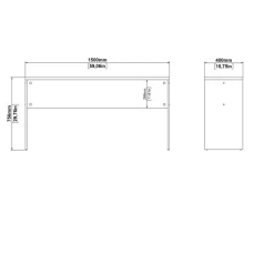 Bureau Bram Uitbreiding Donkergrijs - 150x76x40 cm