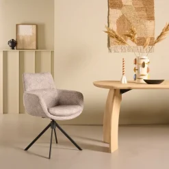 Draaibare Eetkamerstoel Oland Grijs