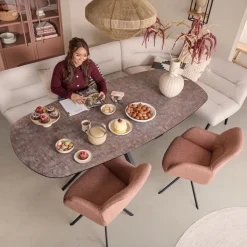 Eetkamerstoel Selnass Roze