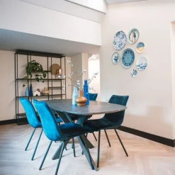 Eettafel Elval Donkergrijs - 215x105 cm