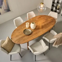 Eettafel Rego Bruin - 220x110 cm