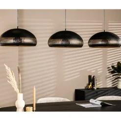 Hanglamp Cabot Zwart - 3 x E27 -  150 cm breed