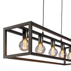 Hanglamp Eric Zwart - 5 x E27 - 120 cm breed