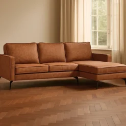 Hoekbank Etsa Links & Rechts Cognac