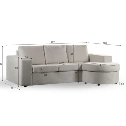 Hoekbank Huxley Links & Rechts Beige