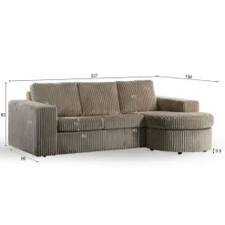 Hoekbank Huxley Links & Rechts Beige