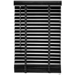 Houten Jaloezie Zwart - 60x210 cm