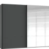 Kledingkast Aalst Donkergrijs Spiegel - 225x210x65 cm