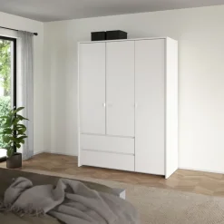 Kledingkast Atlanta Wit - 149x202x58 cm