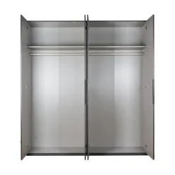 Kledingkast Bakel Donkergrijs - 200x216x58 cm