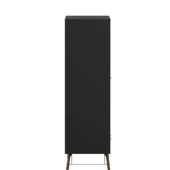 Kledingkast Denver Zwart / Walnoot - 150x200x60 cm