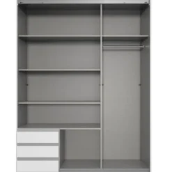 Kledingkast Elsen Wit - 135x198x64 cm