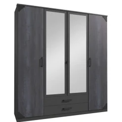 Kledingkast Gameren Donkergrijs - 180x199x58 cm
