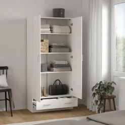 Kledingkast Harper Wit - 80x171x36 cm