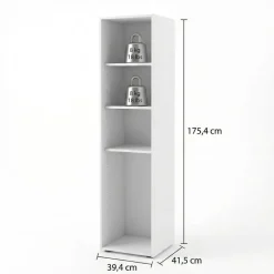 Kledingkast Harper Wit - 40x176x42 cm