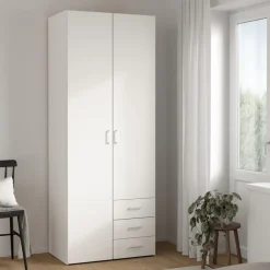 Kledingkast Harper Wit - 78x201x50 cm