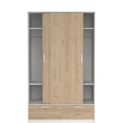 Kledingkast Jasper Wit / Eiken - 121x200x60 cm