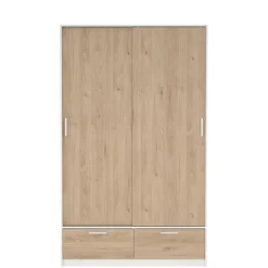 Kledingkast Jasper Wit / Eiken - 121x200x60 cm