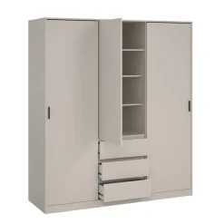 Kledingkast Luna Taupe - 177x201x60 cm