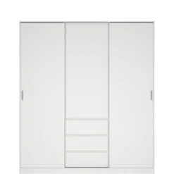 Kledingkast Luna Wit - 177x201x60 cm