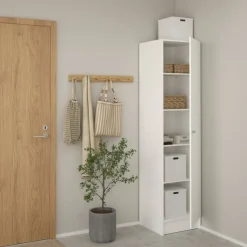 Kledingkast Miami Wit - 49x200x47 cm