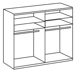 Kledingkast Mierlo Wit - 225x236x65 cm