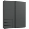 Kledingkast Oss Donkergrijs - 200x236x65 cm