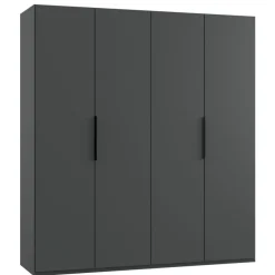 Kledingkast Oss Donkergrijs - 200x216x58 cm