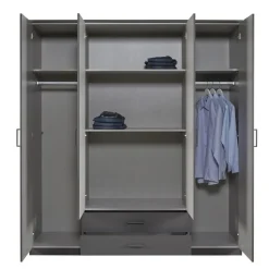 Kledingkast Stolpen Grafiet - 180x199x58 cm