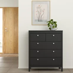Ladekast Dallas Zwart - 83x99x39 cm