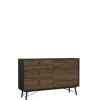 Ladekast Denver Zwart / Walnoot - 150x95x40 cm