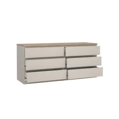 Ladekast Luna Taupe / Eiken - 154x71x50 cm