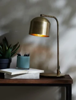 Light & Living Bureaulamp Aleso Brons - E27 - 48 cm hoog