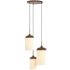 Light & Living Hanglamp Danialo Bruin - 3 x E27 - Ø 35 cm