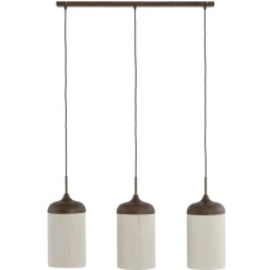 Light & Living Hanglamp Dania Bruin - 3 x E27 - 90 cm breed