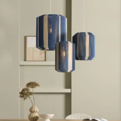 Light & Living Hanglamp Kozana Blauw - E27 - Ø 30 cm