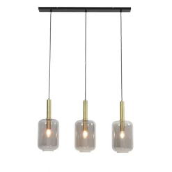 Light & Living Hanglamp Lekar Goud - 3 x E27 - 100 cm breed