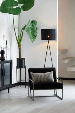 Light & Living Lampenkap Livigno Zwart - 50x38x50 cm