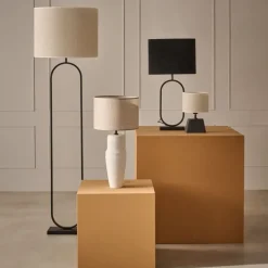 Light & Living Lampenvoet Jamiri Zwart - E27 - 45 cm hoog