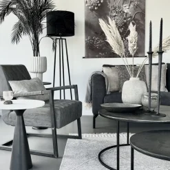 Light & Living Lampenvoet Miley Zwart - E27 - 130 cm hoog