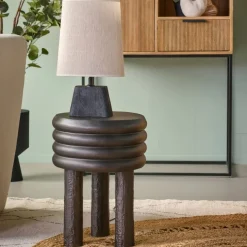 Light & Living Lampenvoet Kardan Zwart - E27 - 21 cm hoog